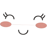 Matriz de Bordado Para Máscara de Proteção Carinha de Nuvens 